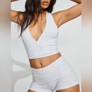 5 For $25✨️Garage Cotton Grey Haltneck Tank Y2k 90s Cropped Top Womens Small XS